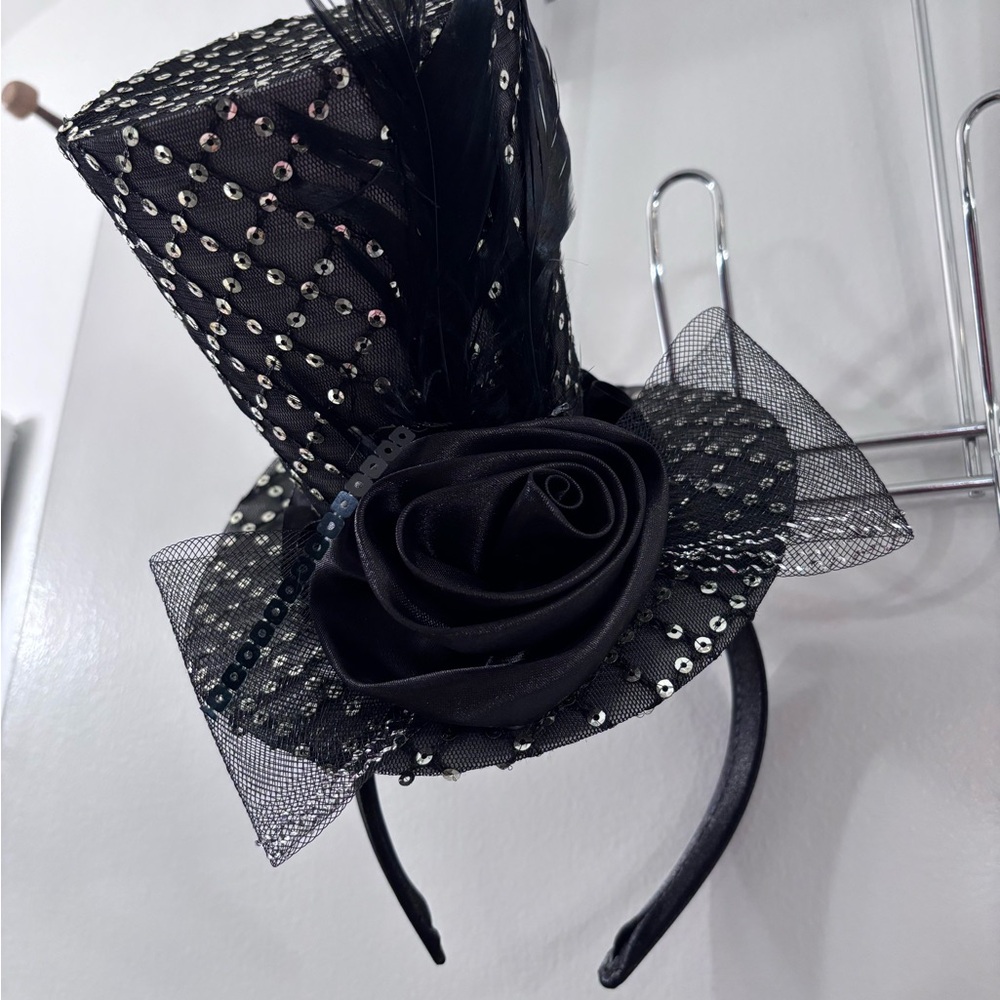 Elegant Black Fascinator Headband